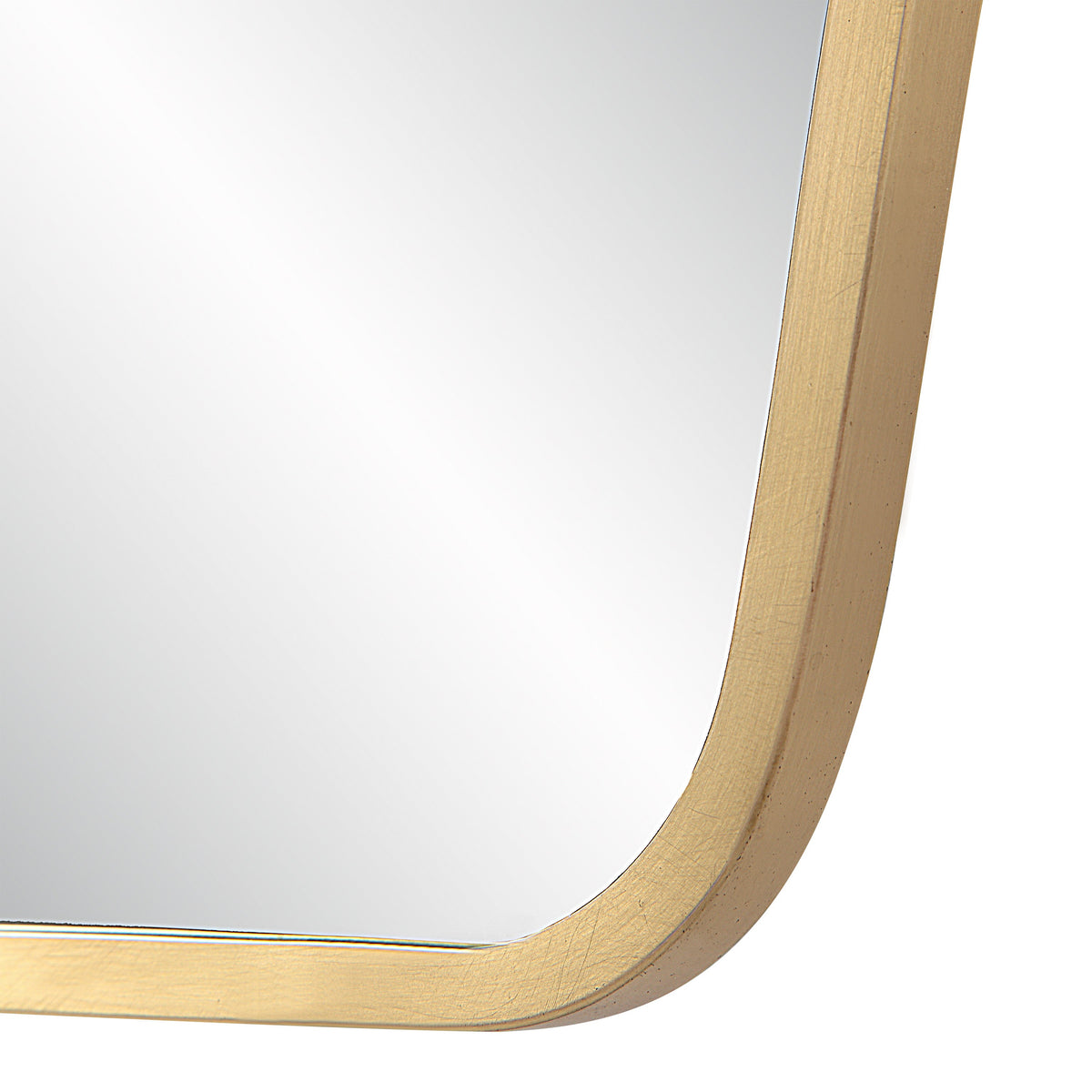 Mocha 40" Tall Rectangular Mirror, Satin Brass-Mirrors-DECOROLALA
