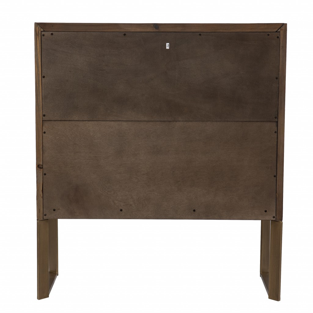 Mod Natural and Gold Reclaimed Wood Accent Cabinet-Sideboards-DECOROLALA