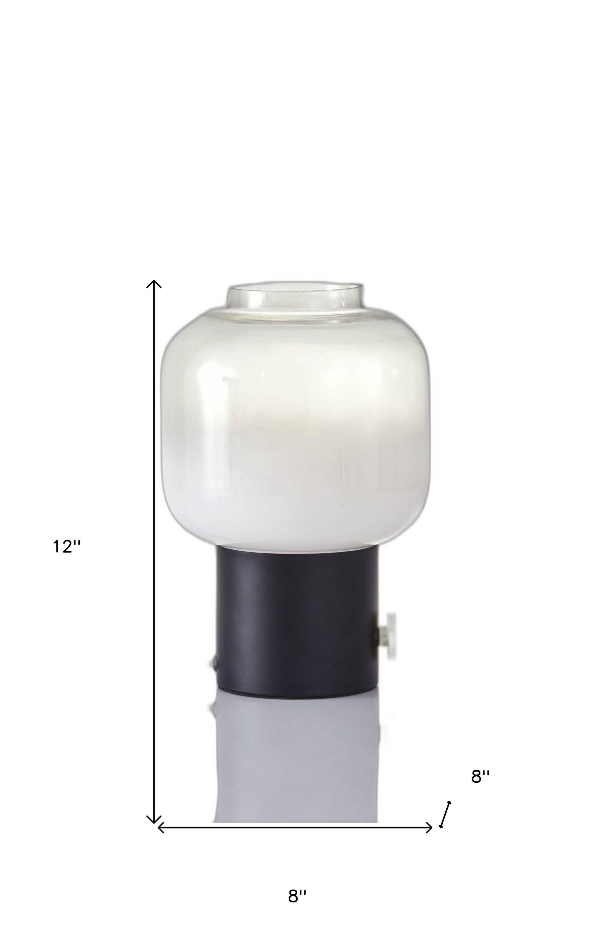 Mod Pod Black Glass Table Lamp-Table Lamps-DECOROLALA