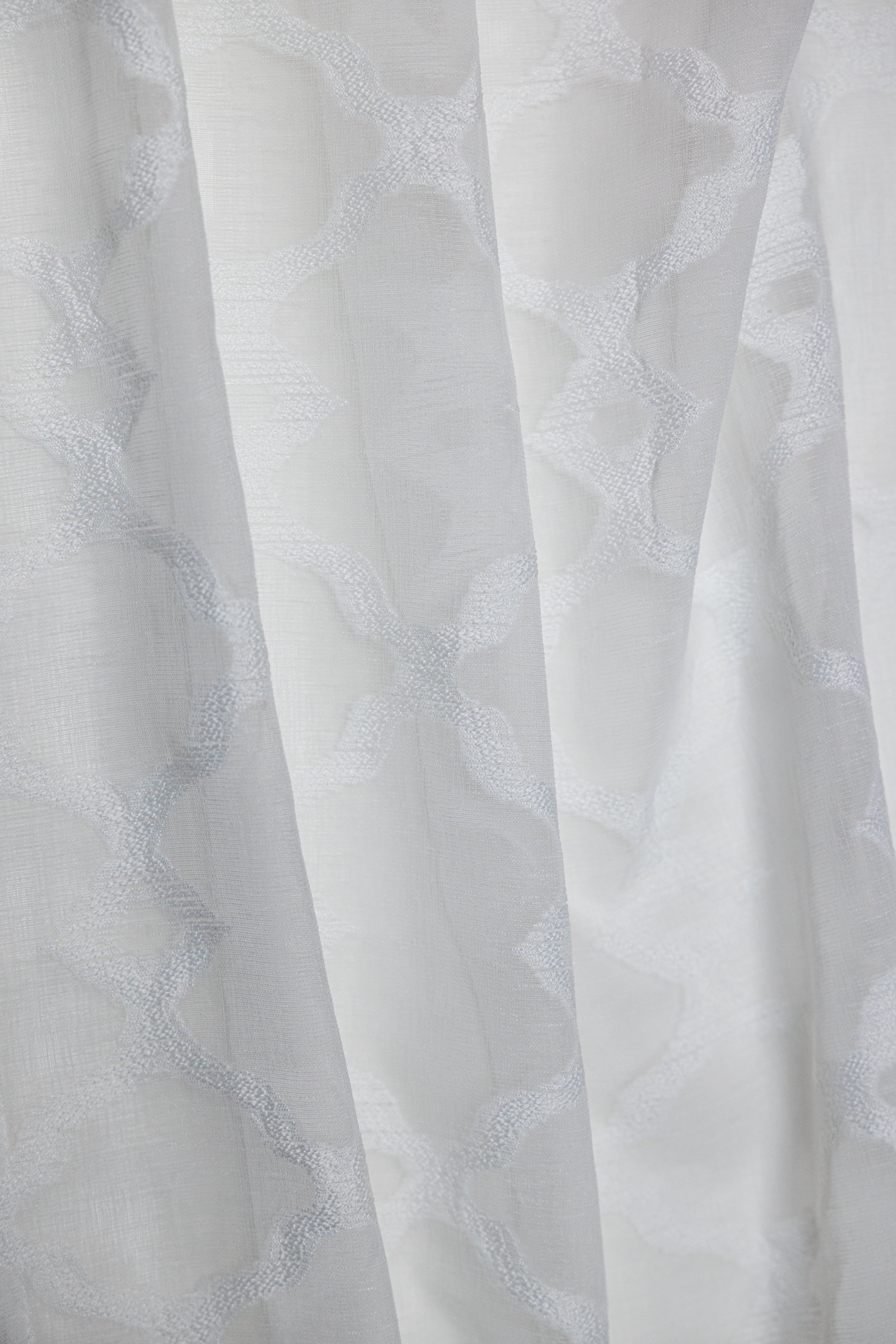 Modena Retro Jacquard Design Sheer Grommet Curtain 108" x 95"-Curtains-DECOROLALA