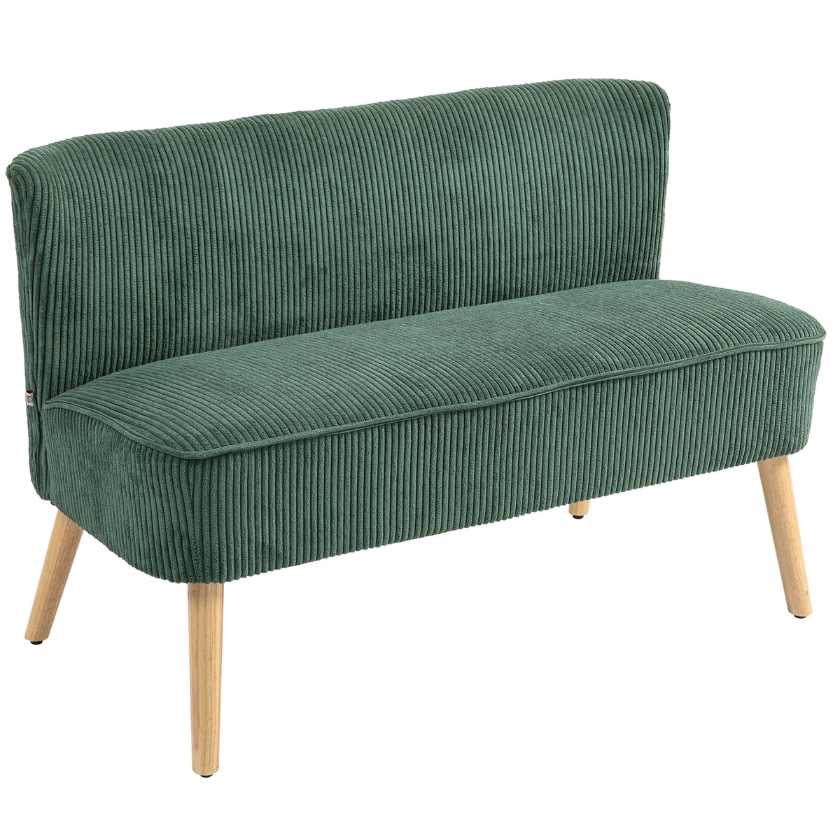Modern 2 Seater Sofa Corduroy - Cream White 46"W-DECOROLALA