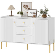 Modern Buffet Cabinet Sideboard - White and Gold 47"-DECOROLALA