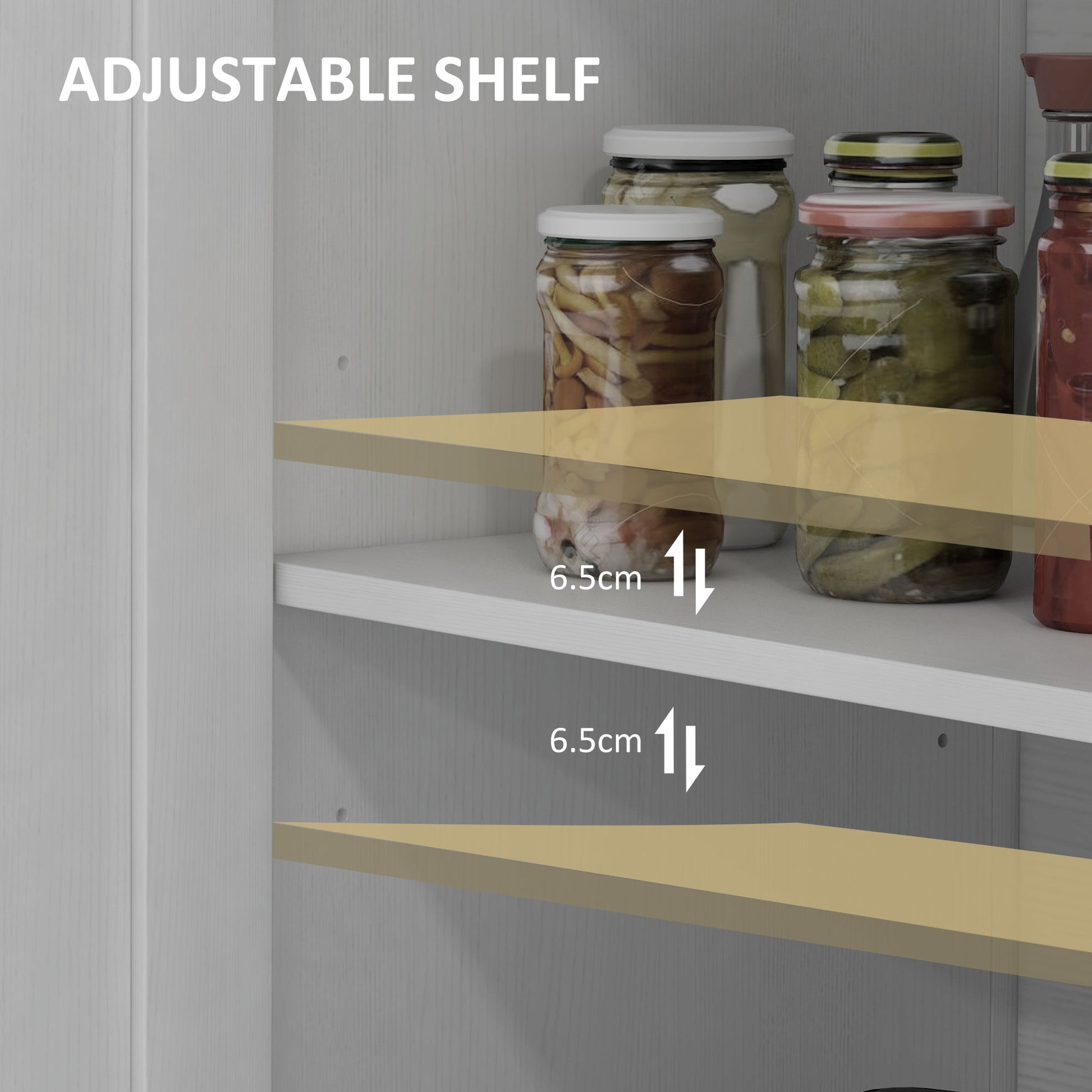 Modern Buffet Storage Cabinet - Barn Door, Adjustable Shelf, White, TV Up to 65"-DECOROLALA
