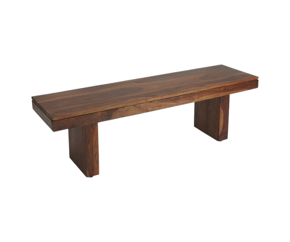 Modern Chunky Solid Wood Bench-Outdoor Benches-DECOROLALA
