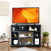 Modern Corner TV Stand for TVs up to 48 Inch - Black Adjustable Shelves-Entertainment Centers & TV Stands-DECOROLALA