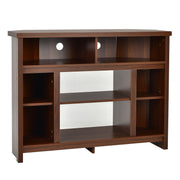 Modern Corner TV Stand with Adjustable Shelves for TVs up to 48 Inch-Coffee-Entertainment Centers & TV Stands-DECOROLALA