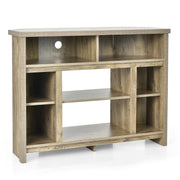 Modern Corner TV Stand with Adjustable Shelves for TVs up to 48 Inch-Natural-Entertainment Centers & TV Stands-DECOROLALA