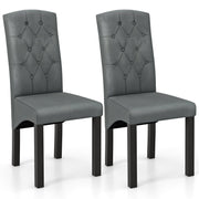 Modern Dining Chair with High Backrest High-density Sponge Cushion-Dark Gray-Dining Chairs-DECOROLALA