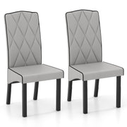 Modern Dining Chair with High Backrest High-density Sponge Cushion-Light Gray-Dining Chairs-DECOROLALA