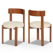 Modern Dining Chairs Set of 2 with Solid Rubber Wood Legs-Brown-Dining Chairs-DECOROLALA