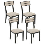 Modern Dining Chairs Set of 4 with Tilt Backrest for Dining Room-Black-Dining Chairs-DECOROLALA