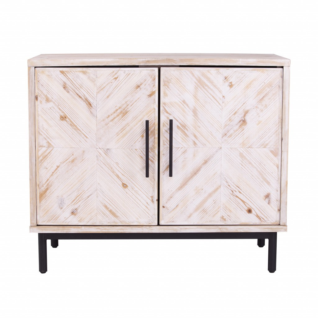 Modern Farmhouse Rustic Natural Accent Storage Cabinet-Sideboards-DECOROLALA