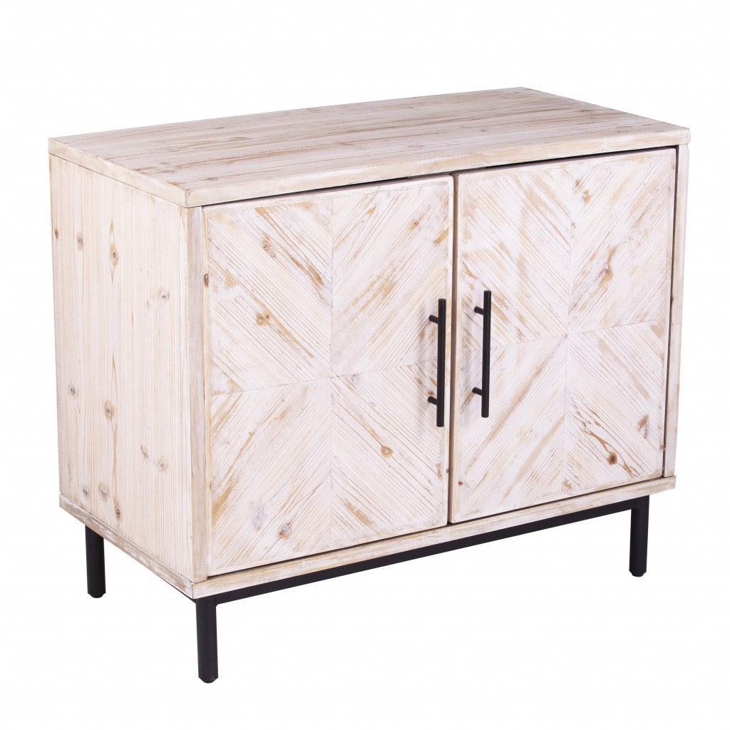Modern Farmhouse Rustic Natural Accent Storage Cabinet-Sideboards-DECOROLALA
