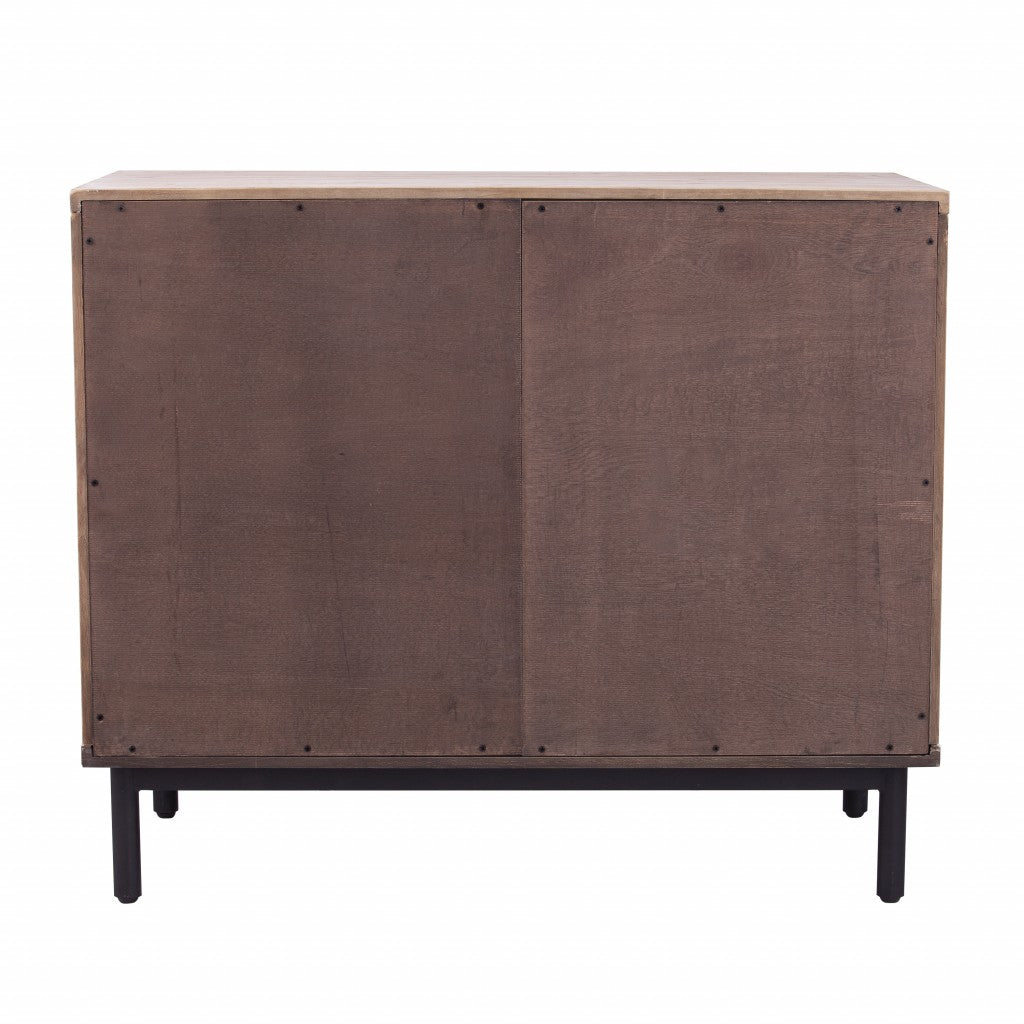 Modern Farmhouse Rustic Natural Accent Storage Cabinet-Sideboards-DECOROLALA