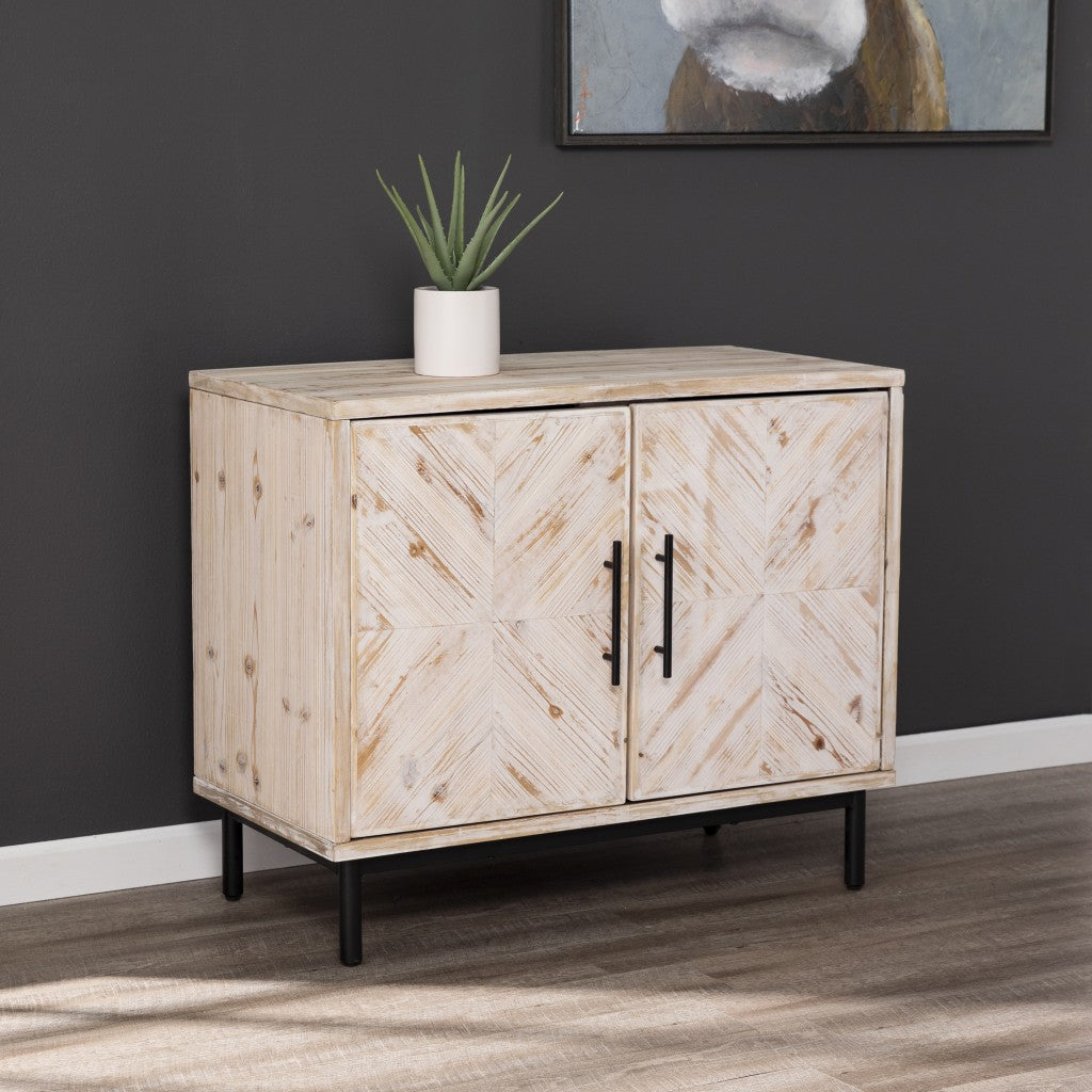 Modern Farmhouse Rustic Natural Accent Storage Cabinet-Sideboards-DECOROLALA
