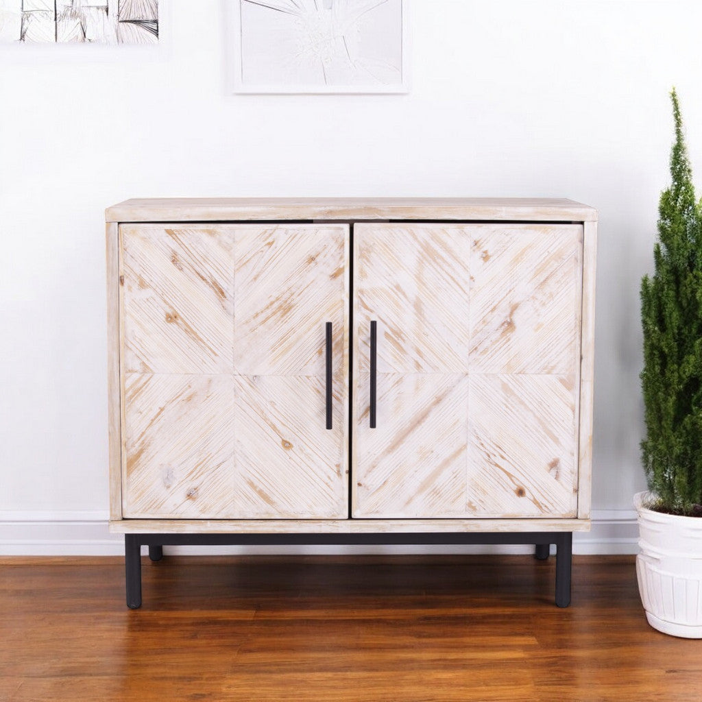 Modern Farmhouse Rustic Natural Accent Storage Cabinet-Sideboards-DECOROLALA