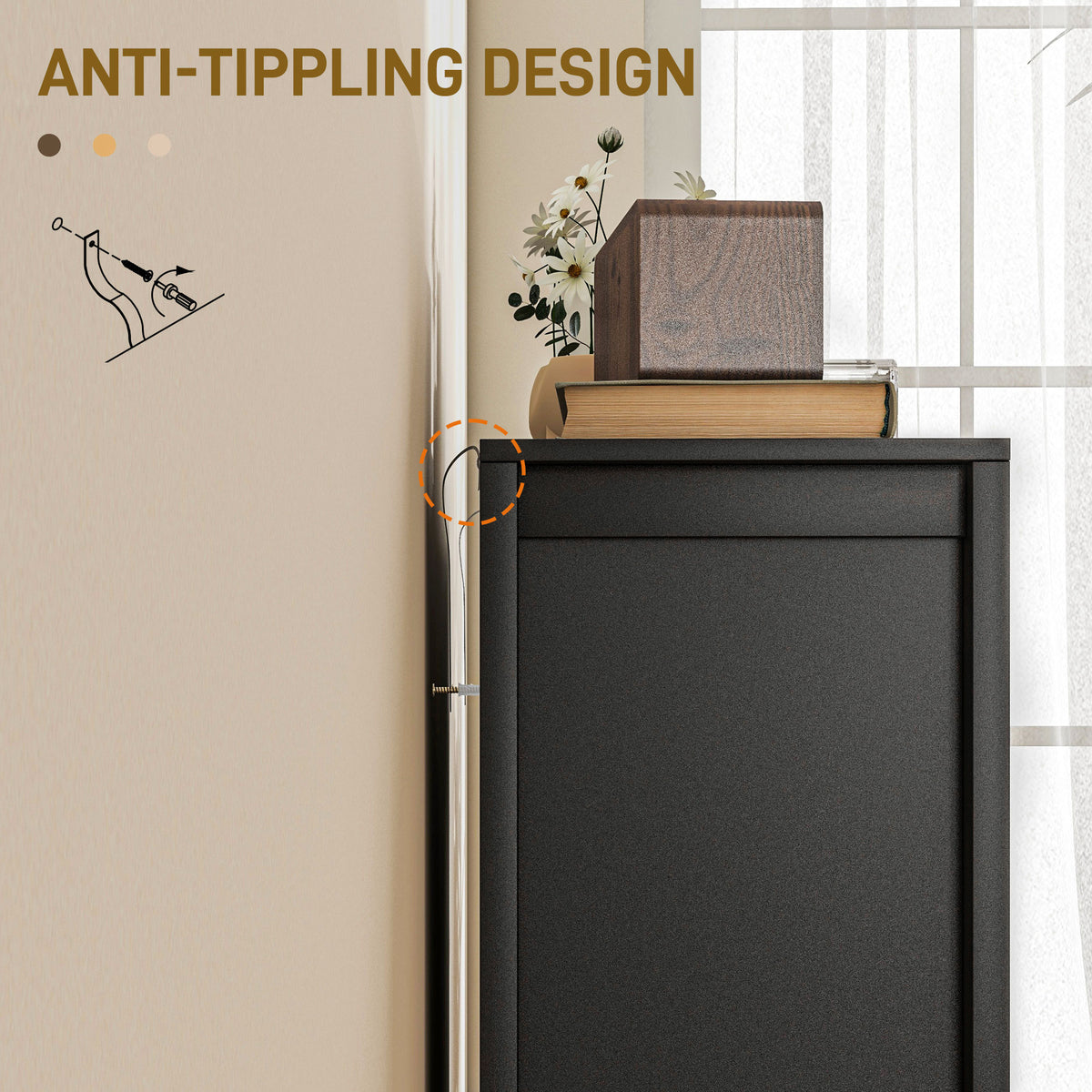 Modern Farmhouse Sideboard - Black Oak Barn Door Cabinet-Home Furnishings > Kitchen & Dining Furniture > Bar Cabinets-DECOROLALA