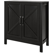 Modern Farmhouse Sideboard - Black Oak Barn Door Cabinet-Home Furnishings > Kitchen & Dining Furniture > Bar Cabinets-DECOROLALA