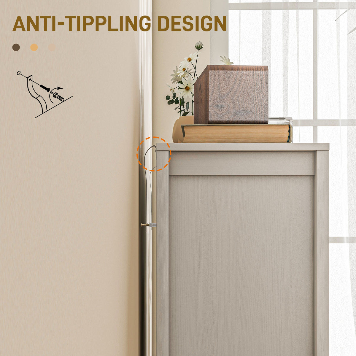 Modern Farmhouse Sideboard - White Barn Door Cabinet-Home Furnishings > Kitchen & Dining Furniture > Bar Cabinets-DECOROLALA