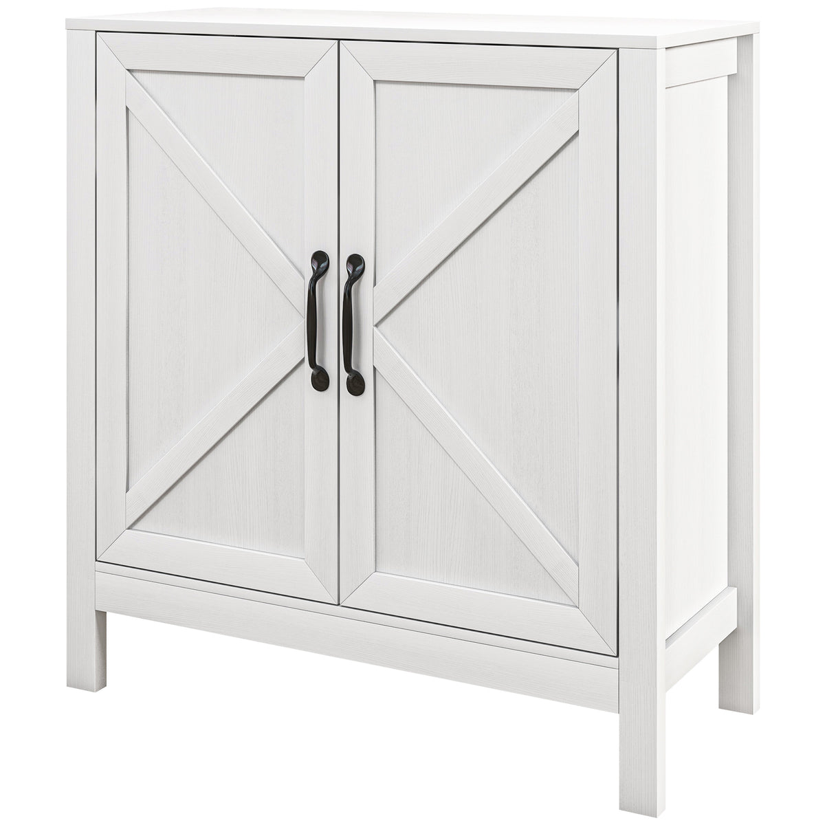 Modern Farmhouse Sideboard - White Barn Door Cabinet-Home Furnishings > Kitchen & Dining Furniture > Bar Cabinets-DECOROLALA
