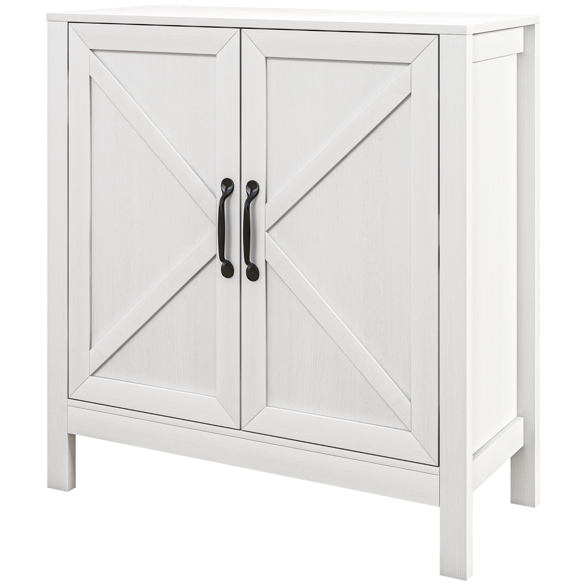 Modern Farmhouse Sideboard - White Barn Door Cabinet-Home Furnishings > Kitchen & Dining Furniture > Bar Cabinets-DECOROLALA
