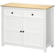 Modern Kitchen Sideboard, White Storage Cabinet with Adjustable Shelf - 39.4"L-DECOROLALA