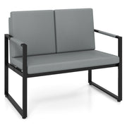 Modern Loveseat Sofa 2 Seater Small Couch-Gray-Sofas & Loveseats-DECOROLALA