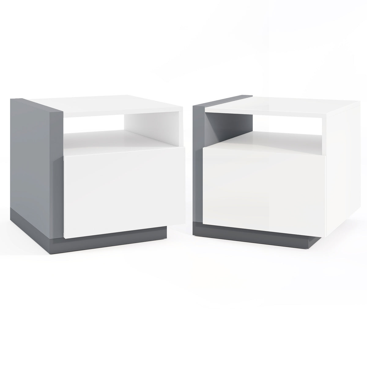 Modern Minimalist Nightstand with Drawer for Bedroom-Nightstands-DECOROLALA
