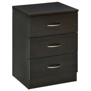 Modern Nightstand - 3 Drawers Bedside Table Dark Brown-Home Furnishings > Bedroom Furniture > Bedside Tables-DECOROLALA