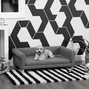 Modern Pet Sofa Bed with Removable Cushion - Dark Grey-Dogs-DECOROLALA
