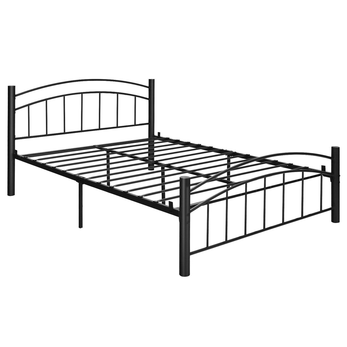 Modern Platform Bed with Headboard and Footboard-Full Size-Simple Bed Frame-DECOROLALA