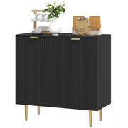 Modern Sideboard Buffet Cabinet - Black 31.5" MDF-Home Furnishings > Kitchen & Dining Furniture > Bar Cabinets-DECOROLALA