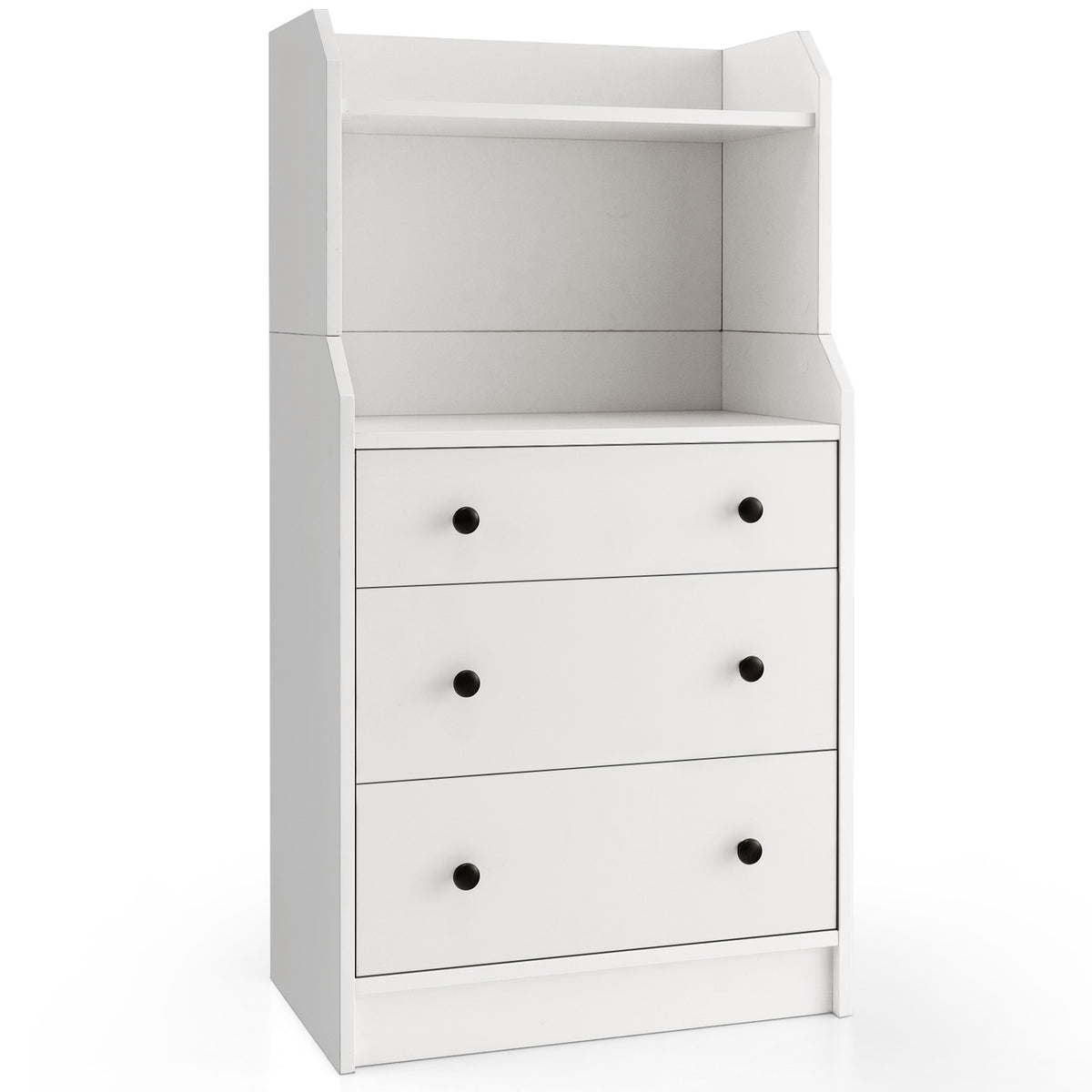 Modern Storage Dresser - White (Min Order Qty 2)-Dressers & Chests-DECOROLALA