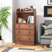 Modern Storage Dresser with Anti-toppling Device-Walnut-Dressers & Chests-DECOROLALA