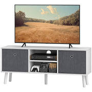 Modern TV Stand for 50" TV - White and Grey 43"-Home Furnishings > Living Room Furniture > TV¬†Stands-DECOROLALA