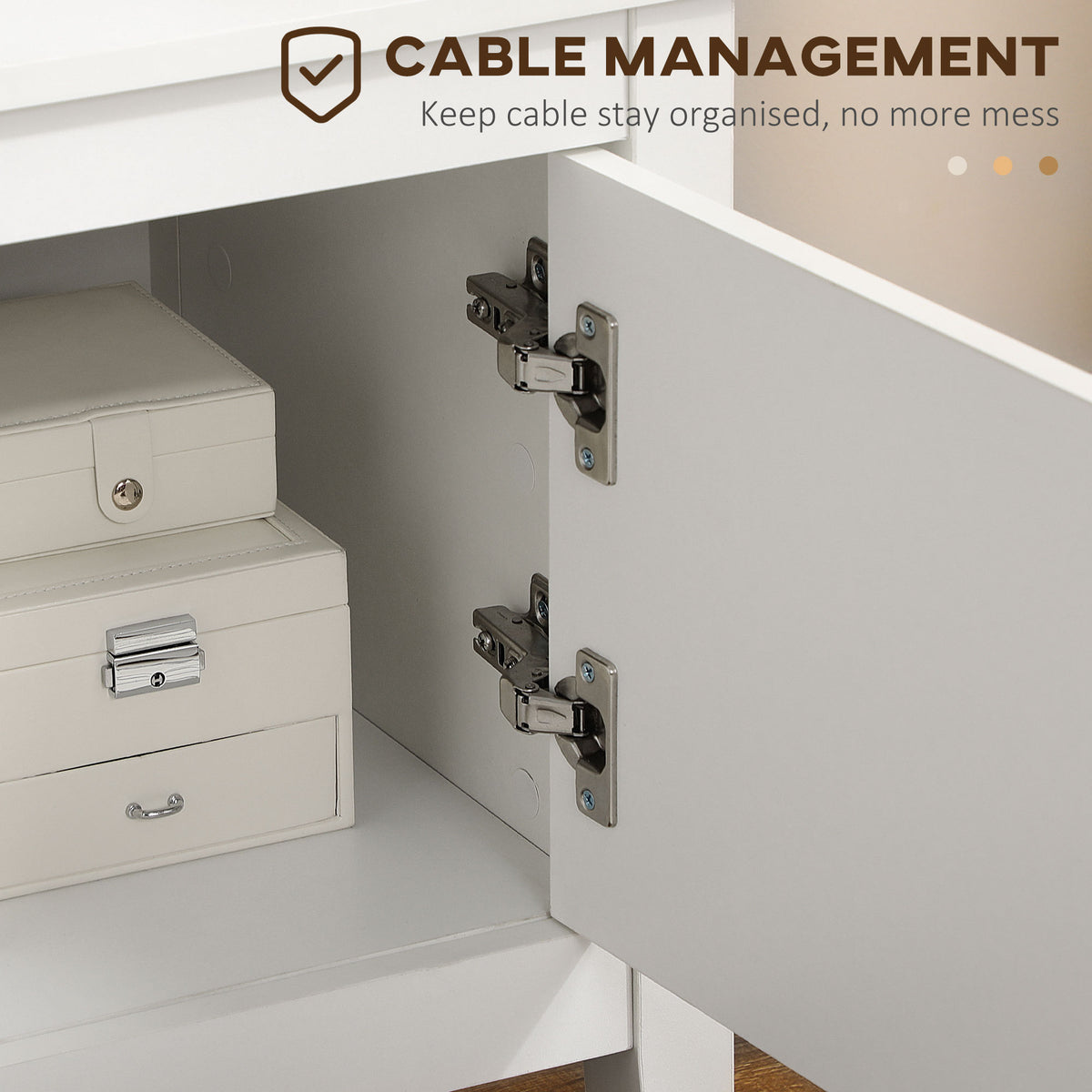 Modern TV Stand for TVs up to 55" - White 47.2"-Home Furnishings > Living Room Furniture > TV¬†Stands-DECOROLALA