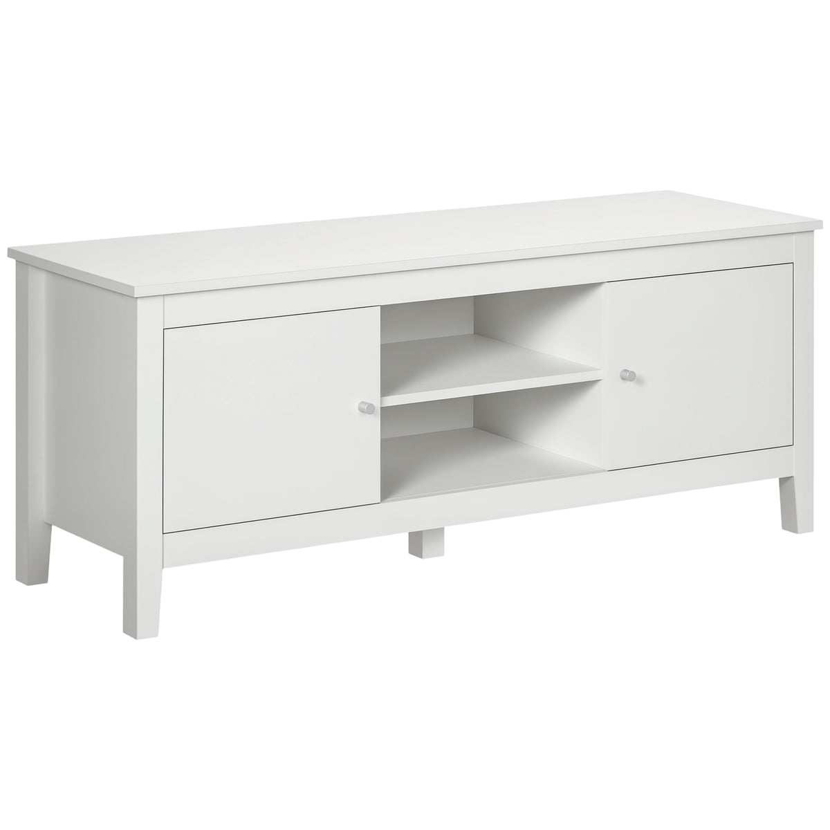Modern TV Stand for TVs up to 55" - White 47.2"-Home Furnishings > Living Room Furniture > TV¬†Stands-DECOROLALA