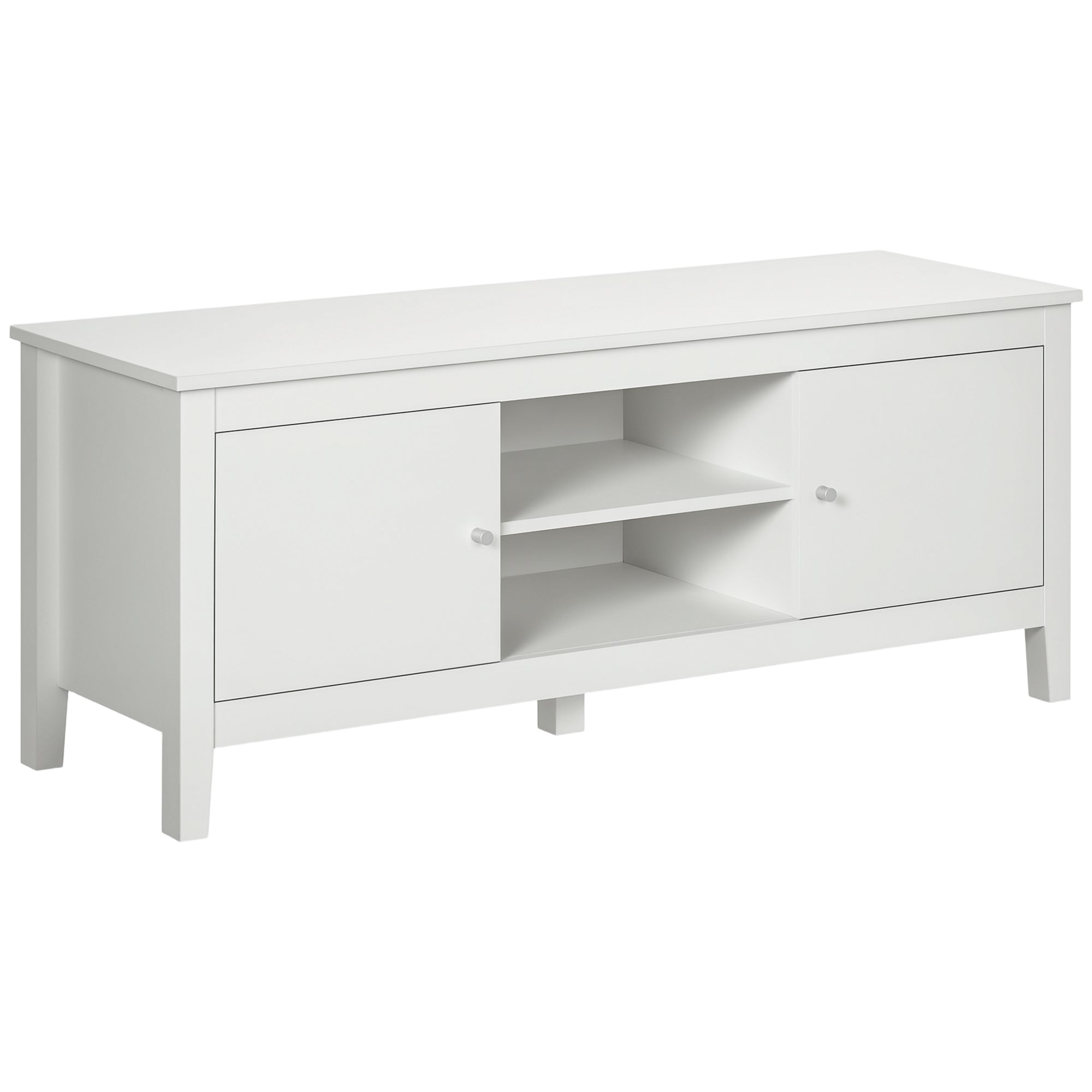 Modern TV Stand for TVs up to 55" - White 47.2"-Home Furnishings > Living Room Furniture > TV¬†Stands-DECOROLALA