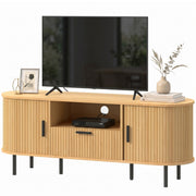 Modern TV Stand for TVs up to 60" - Natural Wood-Home Furnishings > Living Room Furniture > TV¬†Stands-DECOROLALA