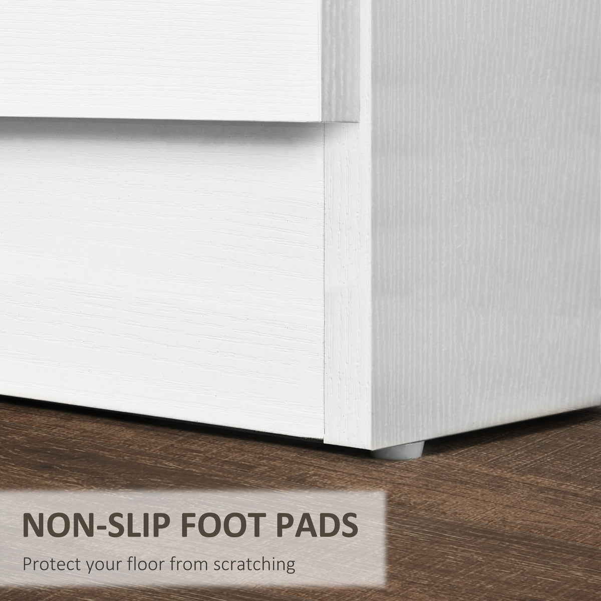 Modern White Nightstands with 3 Drawers - Set of 2-Home Furnishings > Bedroom Furniture > Bedside Tables-DECOROLALA
