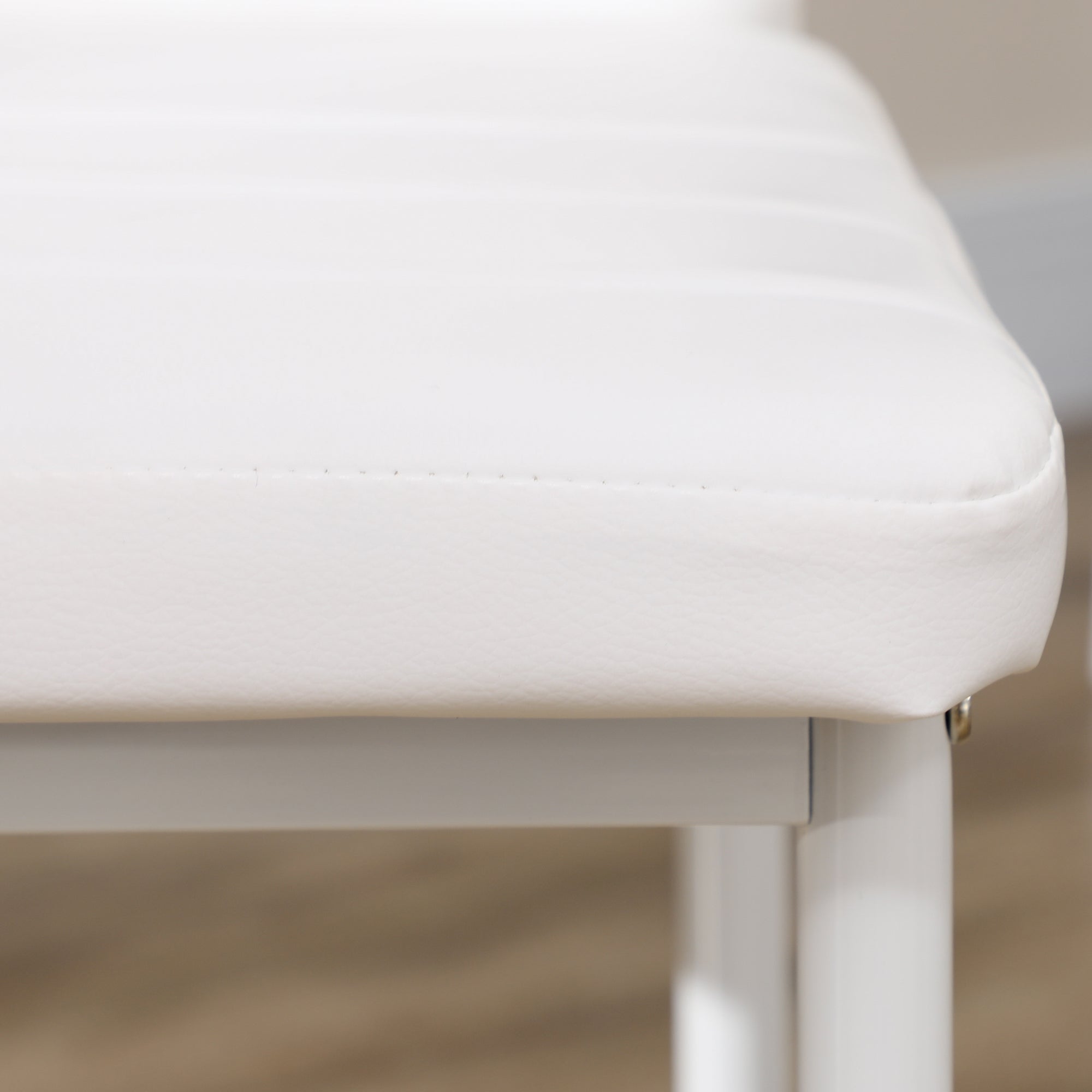 Modern White PU Leather Dining Chairs - Set of 4-Home Furnishings > Kitchen & Dining Furniture > Dining Chairs-DECOROLALA