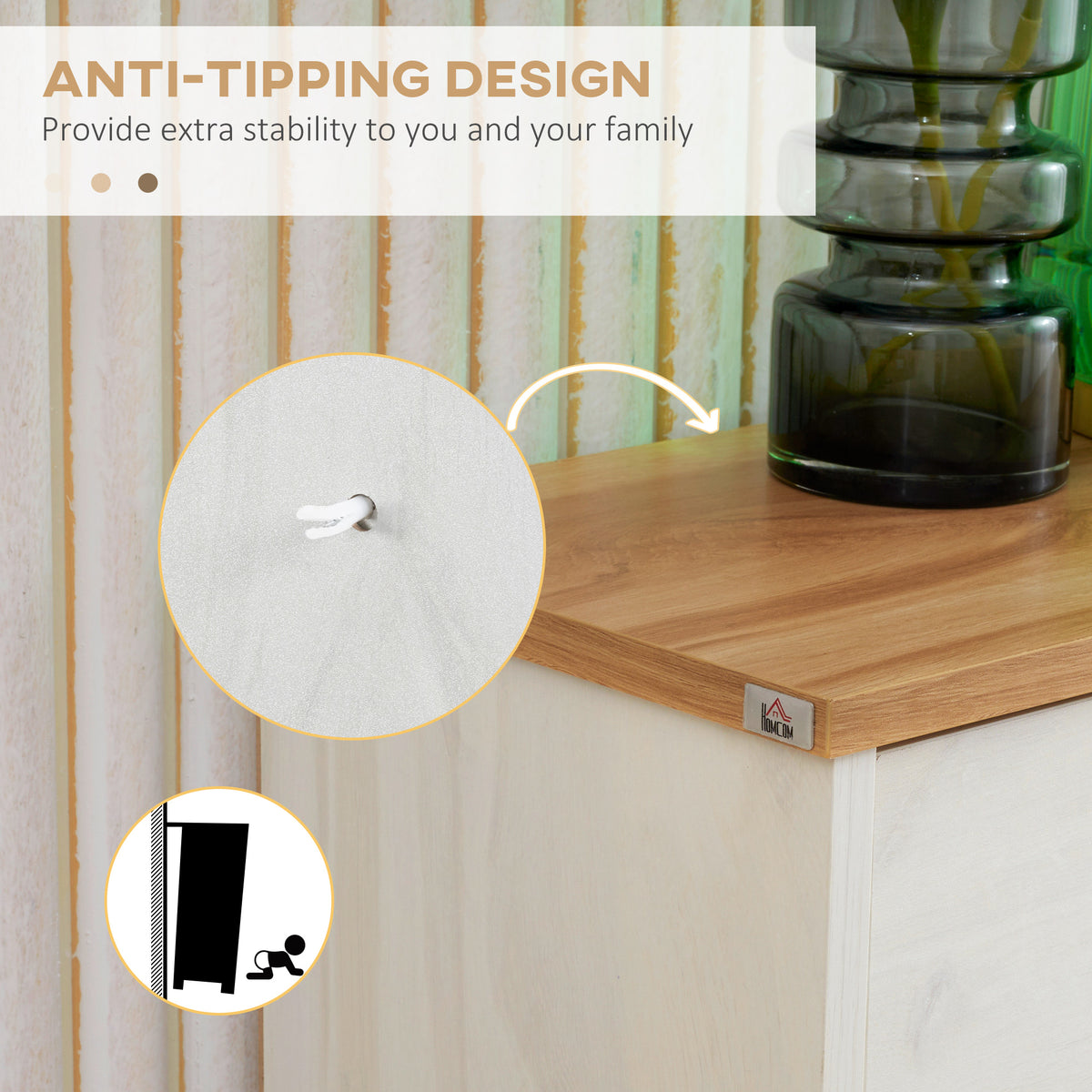 Modern White Shoe Cabinet - 3 Flip Drawers 12 Pair Capacity-Home Furnishings > Storage & Organization > Shoe Storage Cabinets & Racks-DECOROLALA