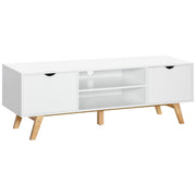Modern Wooden TV Stand for TVs up to 65" - White 59"-Home Furnishings > Living Room Furniture > TV¬†Stands-DECOROLALA