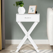 Modern X-Shape Accent Side End Table-Black-End & Side Tables-DECOROLALA