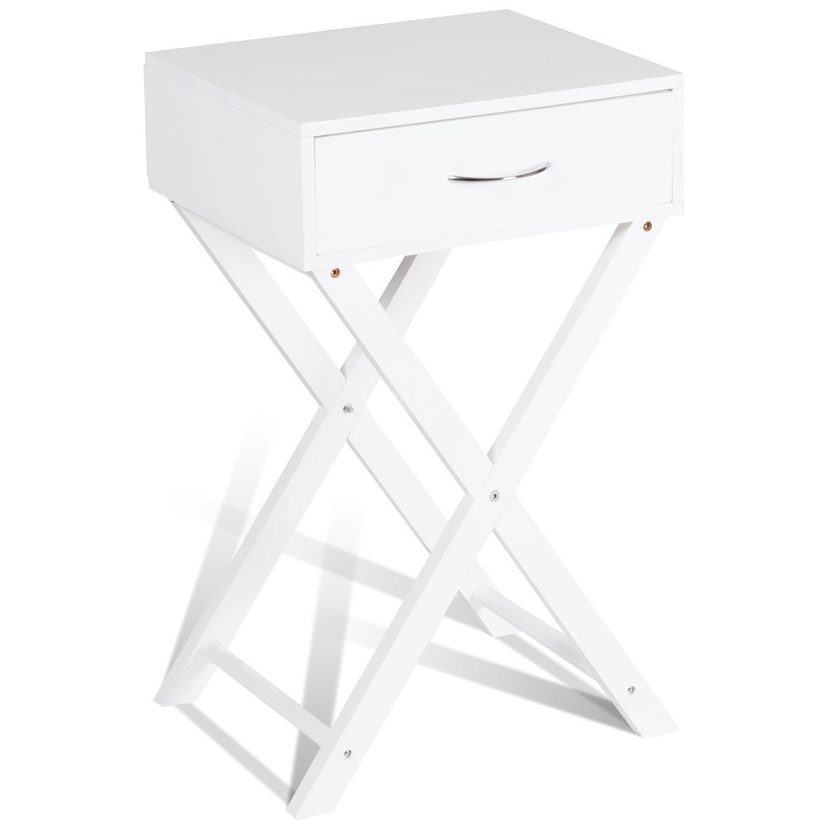 Modern X-Shape Accent Side End Table-Black-End & Side Tables-DECOROLALA