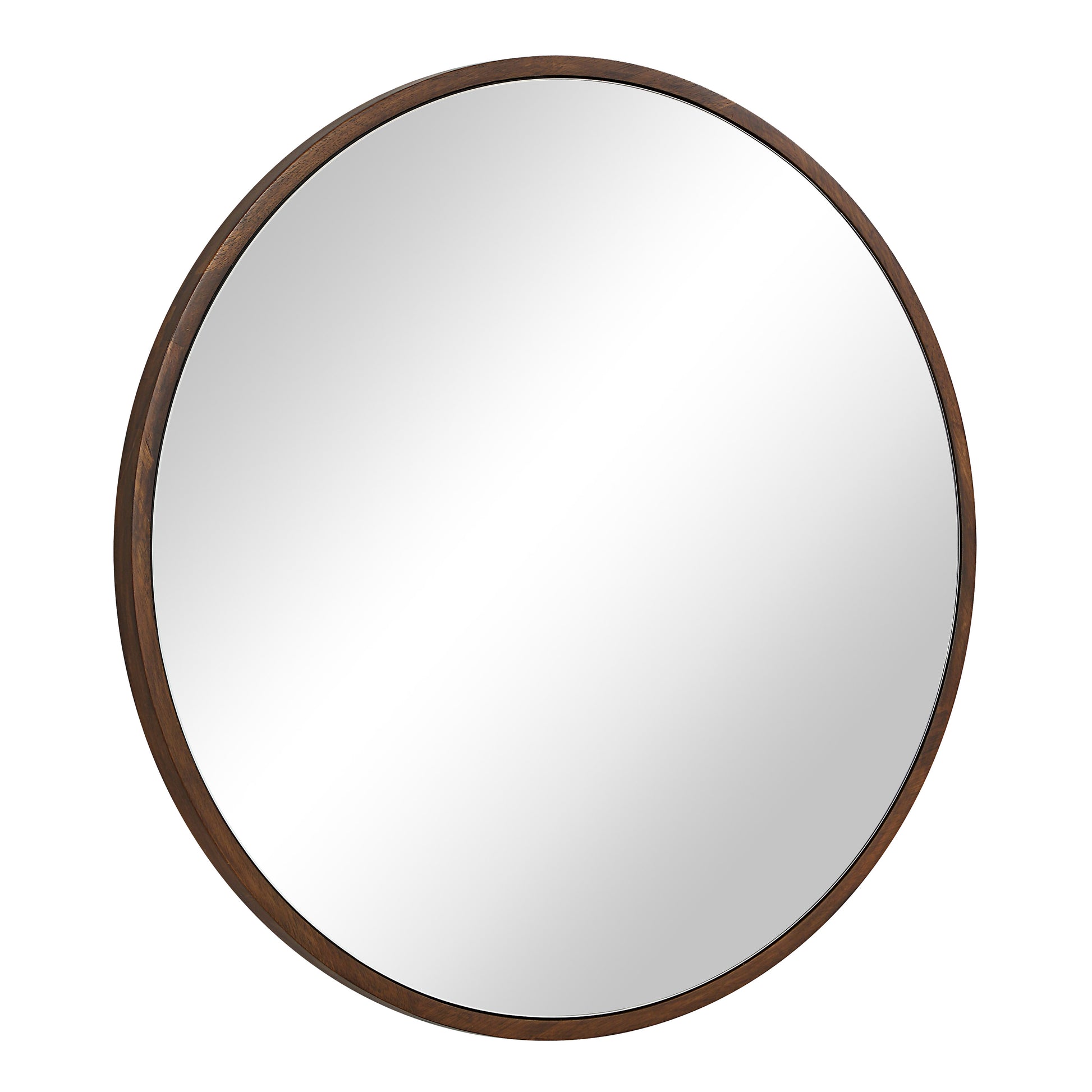 Modi 30" H x 30" W Wall Mirror, Brown-Mirror-DECOROLALA