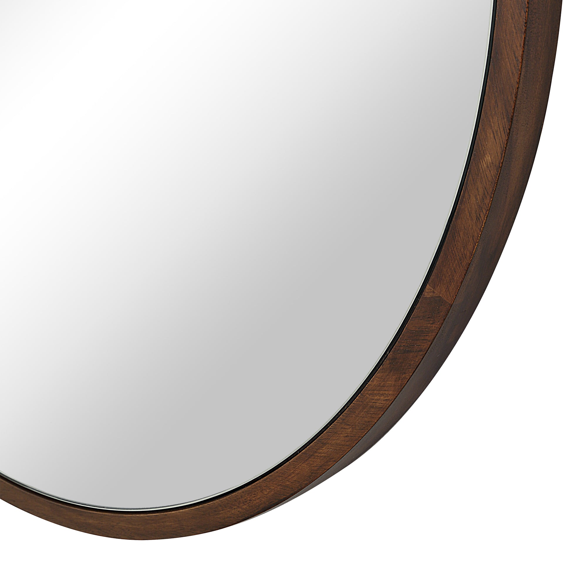 Modi 30" H x 30" W Wall Mirror, Brown-Mirror-DECOROLALA