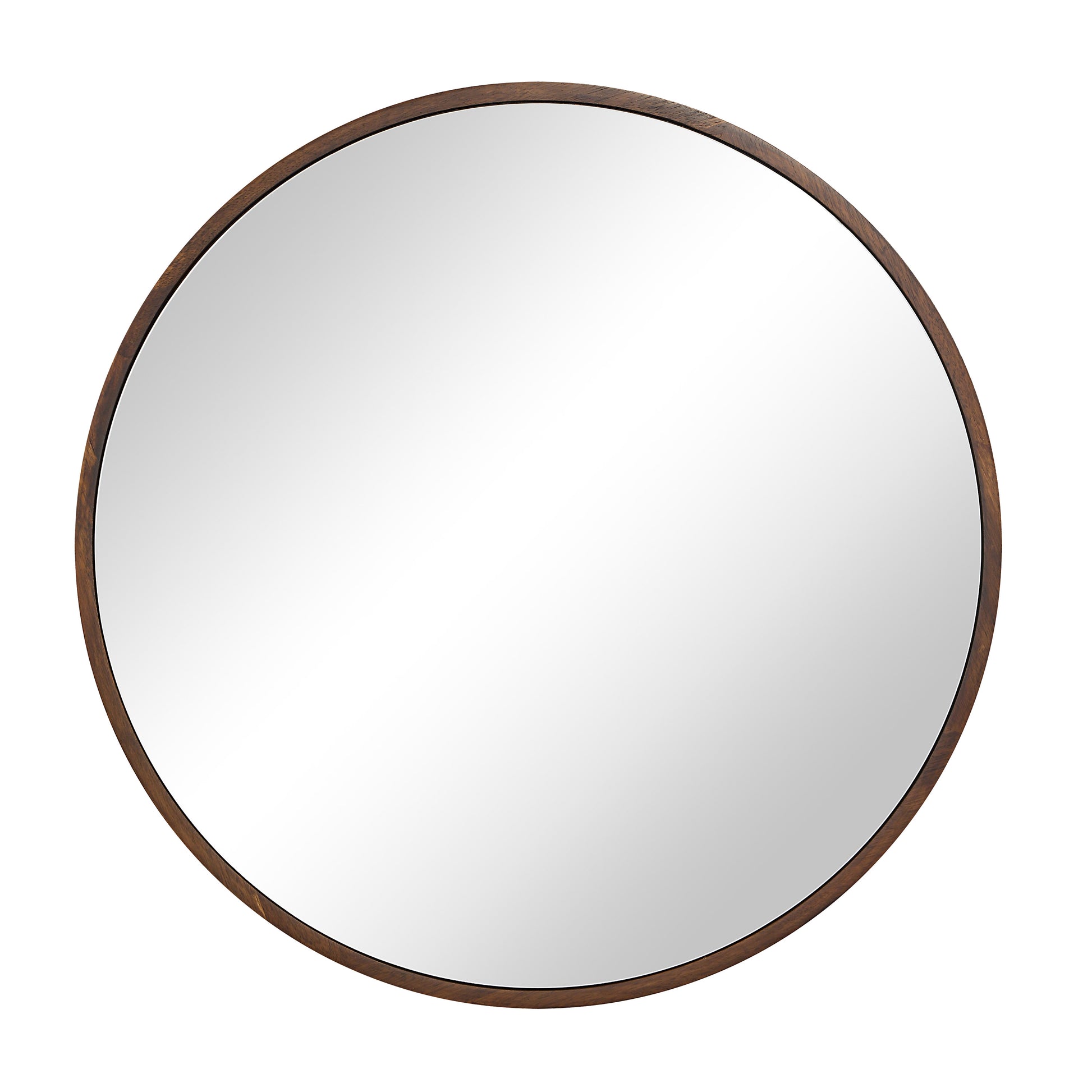 Modi 30" H x 30" W Wall Mirror, Brown-Mirror-DECOROLALA