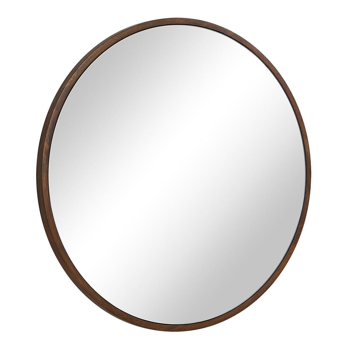 Modi 30" H x 30" W Wall Mirror, Brown-Mirrors-DECOROLALA