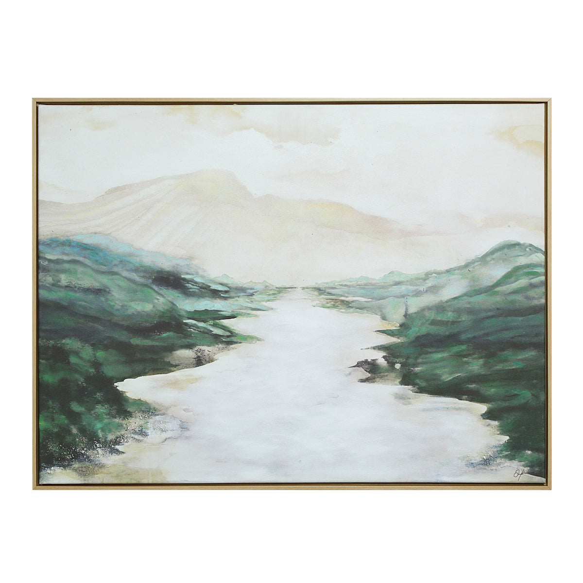 Molto 30" H x 40" W Canvas Art, Green-Canvas Prints-DECOROLALA